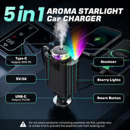 5 in 1 Starlight Car Charger